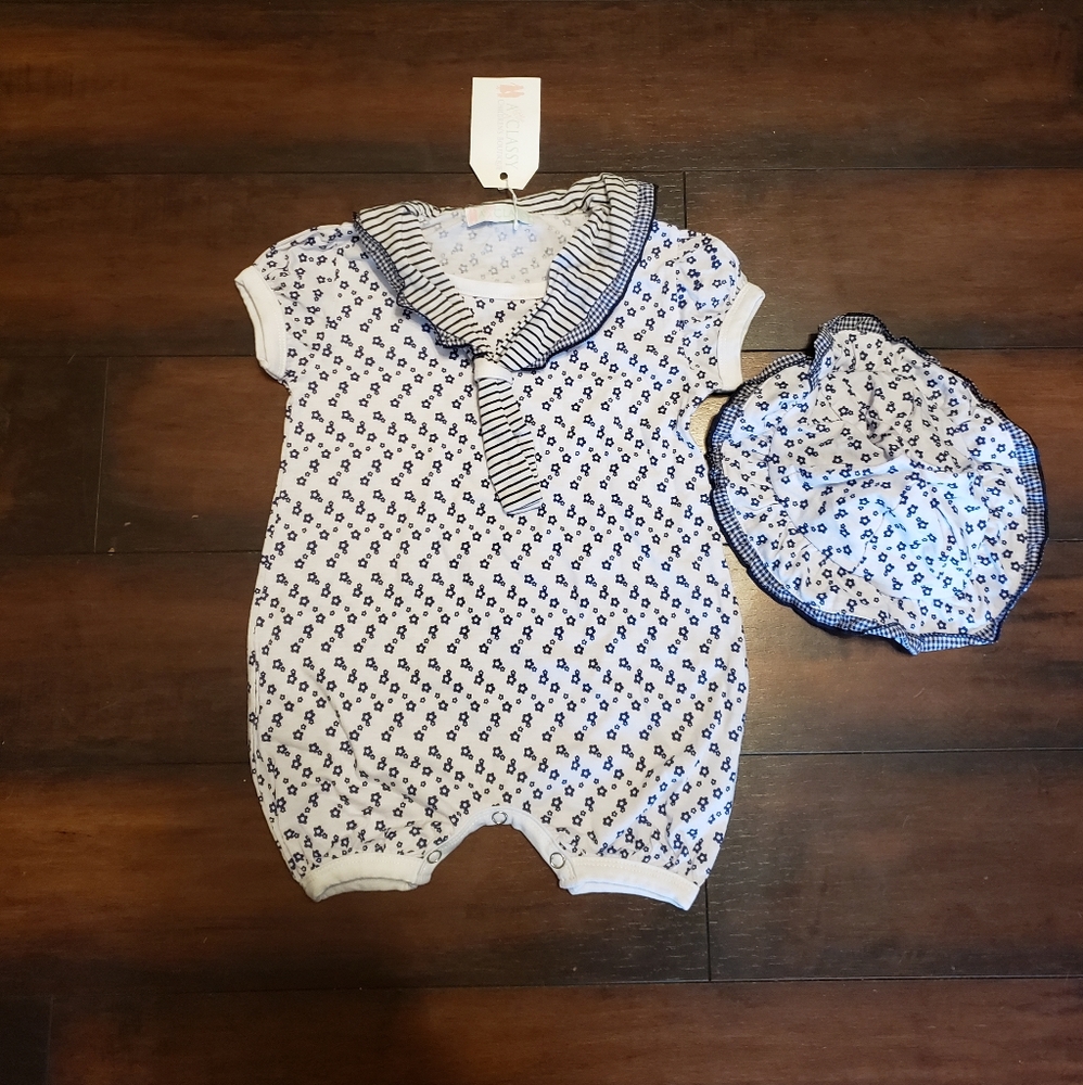 💜NWT Toddler Girl Onesie and Hat Outfit